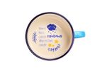 Retro Soup Cup 340ml Creamy Blue