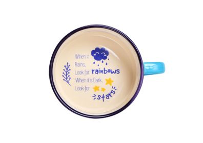 Retro Soup Cup 340ml Creamy Blue
