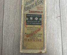 Joseph Rodgers & Sons Sheffield Vintage Boxed Set 6 Stainless Dessert Knives Original Box