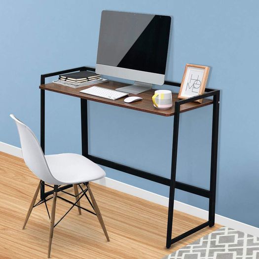 _Foldable Writing Computer Desk Modern Sturdy Office Desk, 100cm