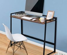 _Foldable Writing Computer Desk Modern Sturdy Office Desk, 100cm