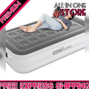 Single Sized Air Bed - Premium Single Air Mattress With a Built-in Electric Pump, Integrated Raised Pillow and Storage Bag MULTIPLE SIZES AVAILABLE (FREE POSTAGE)