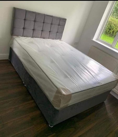 Brand New Stylish king Divan Beds.. Multiple Options Of Headboards. Tufted Memory Foam Mattresses Available. Drawers Storage Available