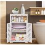 Bathroom Cabinet,Waterproof  Bathroom Floor Cabinet,Storage Cupboard Unit,White Bathroom Storage Organizer,Free Standing Cabinet,Compact Cabinet Store Bathroom Accessories Image 2