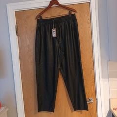 Gallery  Black PU Trousers.    S.14.   B.N.W.T.