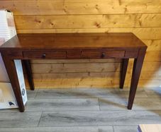 High table drawers brown wooden