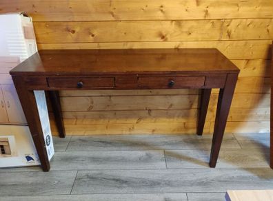 High table drawers brown wooden