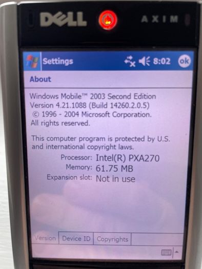 Dell Axim X50v