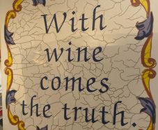 'With Wine Comes The Truth'-Display Tile