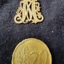 14K Gold Letter M necklace Pendant Image 3