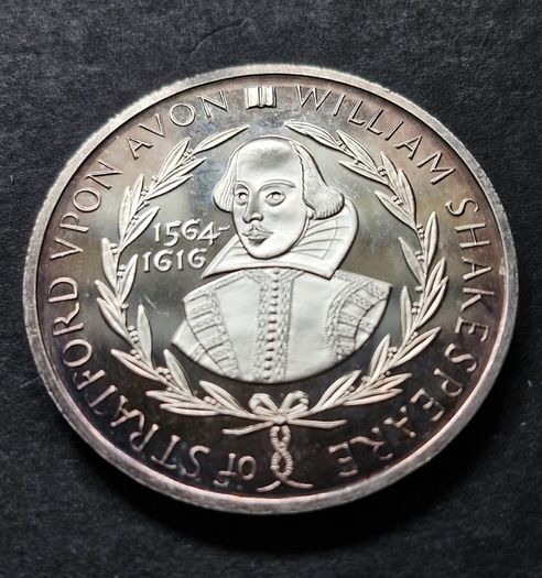 United Kingdom 1967 Medal - William Shakespeare BCS 6 Britannia Commemorative Society (41 Grams .999 Silver)