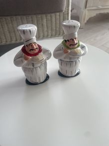 Vintage Ceramic Chefs Salt & Pepper