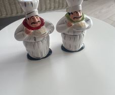 Vintage Ceramic Chefs Salt & Pepper