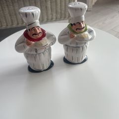 Vintage Ceramic Chefs Salt & Pepper