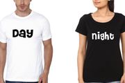 Day And Night Couple T-shirts Great Gift Present For Valentines Day Idea