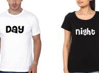 main image for ad Day And Night Couple T-shirts Great Gift Present For Valentines Day Idea