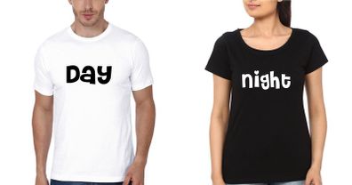 Day And Night Couple T-shirts Great Gift Present For Valentines Day Idea