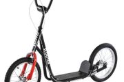 Kick Scooters for Kids with Adjustable Height, Anti-Slip Deck, Dual Brakes, Rubber Tyres, for Boys and Girls Aged 5+ Years Old Black
