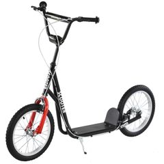 Kick Scooters for Kids with Adjustable Height, Anti-Slip Deck, Dual Brakes, Rubber Tyres, for Boys and Girls Aged 5+ Years Old Black