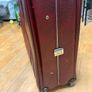 Vintage burgundy faux-leather suitcase Image 7