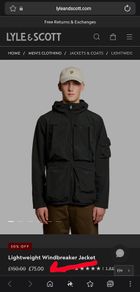 Lyle & Scott Lightweight Windbreaker Jacket (M & L Available)