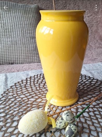 Beautiful yellow ceramic vase
