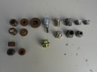 Selection Of Engine Drain Plugs.