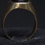 Vintage Egyptian 14K Solid Gold Black Onyx Signet Ring  Heavy Statement Ring Image 6