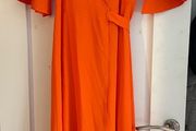 French Connection Orange Wrap Dress Size 8
