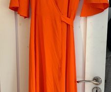 French Connection Orange Wrap Dress Size 8