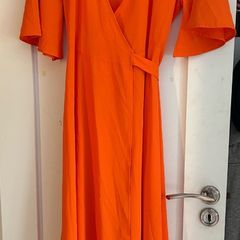 French Connection Orange Wrap Dress Size 8