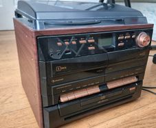 Auna 3-in-1 Vinyl, Cassette, and CD Player
