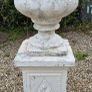 Concrete Garden urn on pedestal Image 6