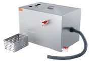Commercial Grease Trap, 40 LBS Grease Interceptor, Top Inlet Interceptor, Under Sink Stainless Steel Grease Trap, 10 GPM Waste