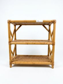 Vintage Rattan Shelf Unit
