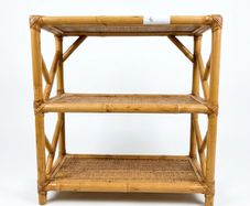Vintage Rattan Shelf Unit