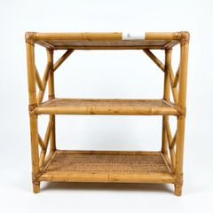 Vintage Rattan Shelf Unit