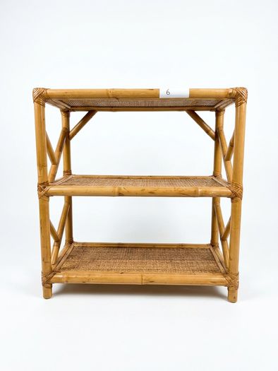 Vintage Rattan Shelf Unit