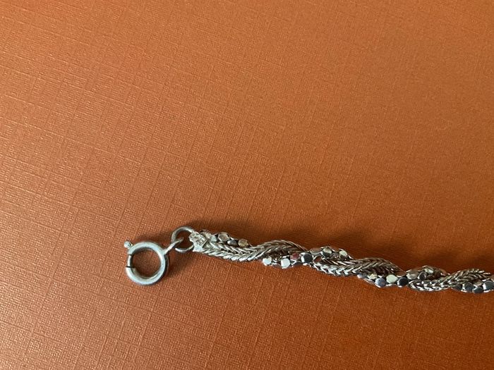 Vintage Sphere Bead Links Silver necklace 925