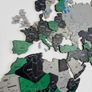 3D Premium Wooden World Map with Country Borders Country Names Capital Names US and Canada Borders and Names World Biggest City Names World Biggest Rivers World Biggest lakes World Main Roads 3D Map Effect Image 2