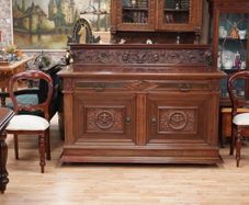 Italian School Carved Mahogany Renaissance Revival Sideboard