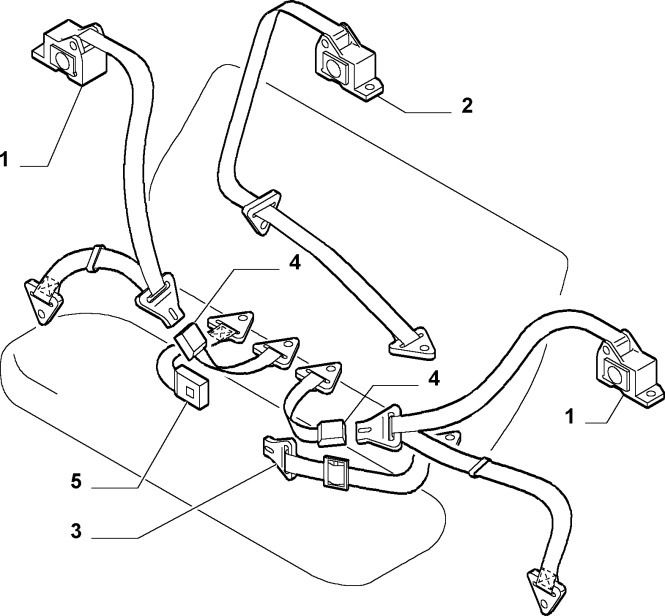 Rear Seatbelt Buckle (Alfa Romeo 156)