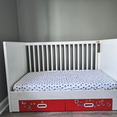 IKEA cot bed with drawers