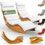 2 x Sun Lounger with Cushion for 2 People,oad Capacity, FSC Certified Swing Lounger Set for Balcony, 195 x 60 cm Image 3