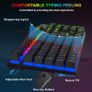 Gaming Keyboard and Mouse Set, UK Layout, RGB Backlit Wired Keyboard, Ergonomic 4-Color LED Gaming Mouse, Large Mousepad, USB Plug & Play for PC, Mac, PS4, Xbox Image 4