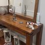 Walnut console table and mirror Image 2