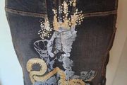 Miss F&amp;2 Vogue Jeans stretchy pattern skirt size L UK14 EU42 Perfect condition Postage included