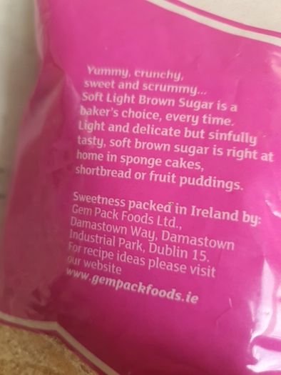 3 Kilo Bag Of GEM Brown Sugar