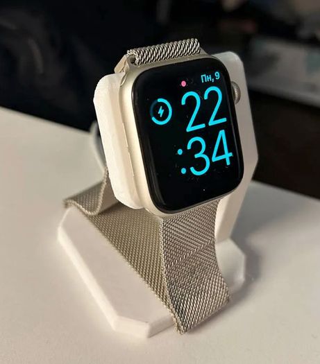 Apple Watch Charging Stand - "Luna-Dock" Minimalist Bedside Cradle - Fits Apple Watch Ultra, Series 10, 9, 8, SE - Nightstand Mode Dock