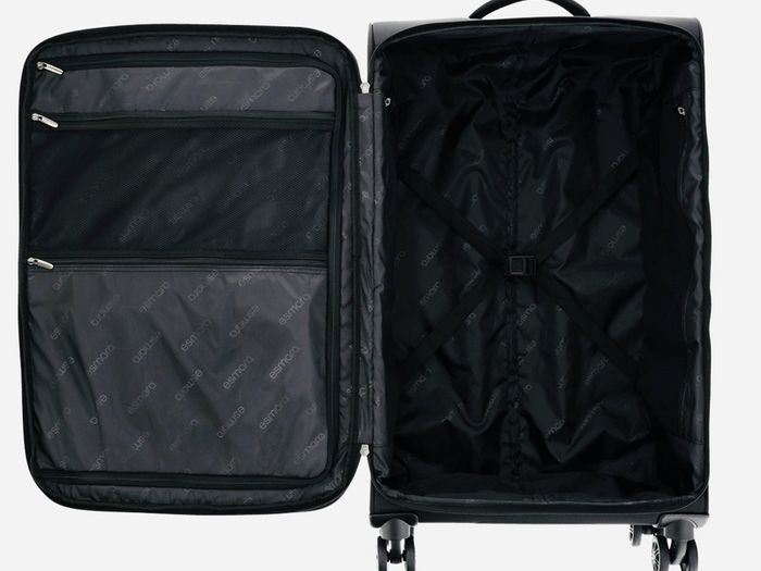 Large Trolley Suitcase (New). Expandable.